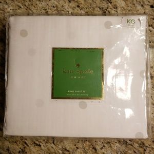 KATE SPADE Mini Deco Dot King Flat Sheet